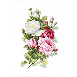 Luca-S B2285 Bouquet of Roses Wedding Cross Stitch Picture, Multi-Colour