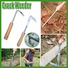 AIMALL Stainless Steel Weeder Tool with Wooden Handle, Lightweight Garden