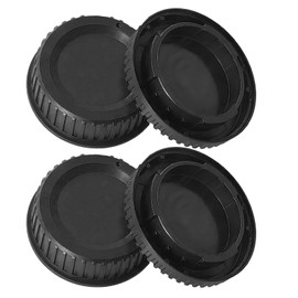 2 Pack Front Body Cap and Rear Lens Cap Cover for Nikon AF AF-S SLR DSLR Cameras, Compatible with Nikon D5100 D7500 D7000 D850 D810 D800 D750 D3500 D3400 D3300 D5600 D5500 D5300 D90 D80 D70 & More
