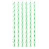 Sunshine Mason Co. Plastic Reusable Drinking Straws 6 Pieces, Green