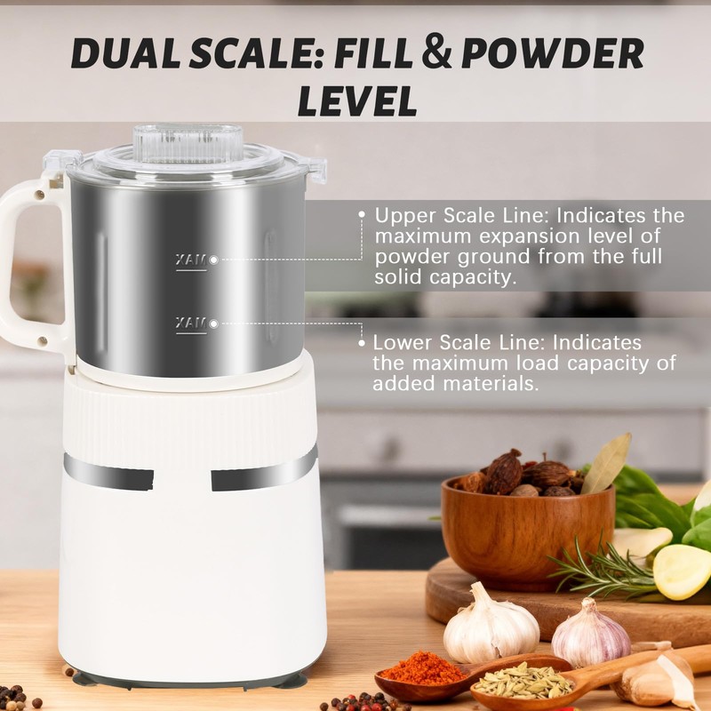 Electric Grinder for Kitchen | 800W Versatile Spice Grinder with