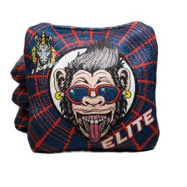 IMF - ELITE "SPYDER MONKEY" DUAL SIDED  ALL WEATHER  PRO CORNHOLE BAGS -SET OF 4 - Black