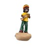 10" Medium Rasta Jamaican Man Holding Bowl Polyresin Ashtray Decoration