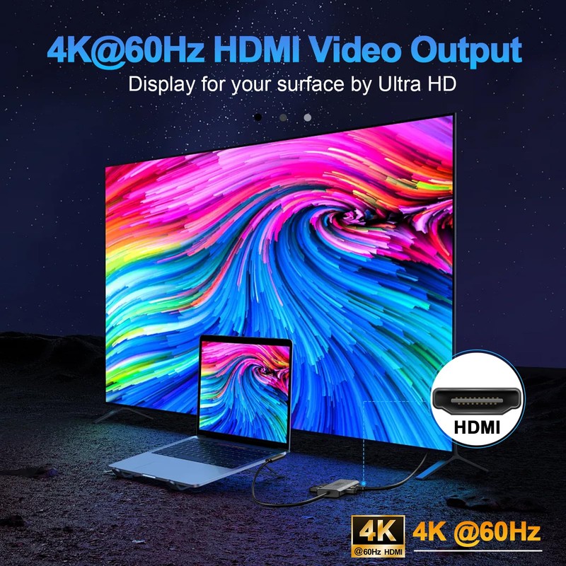 New Surface Docking Station 11-in-1 Surface Dock 2 4K@60HZ HDMI