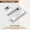PATIKIL Recessed Finger Flush Pulls 6" 2 Pack Sliding Closet