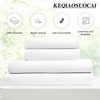 KEQIAOSUOCAI Pleated White Curtains 63 Inches Long,Half Blackout Room Darkening