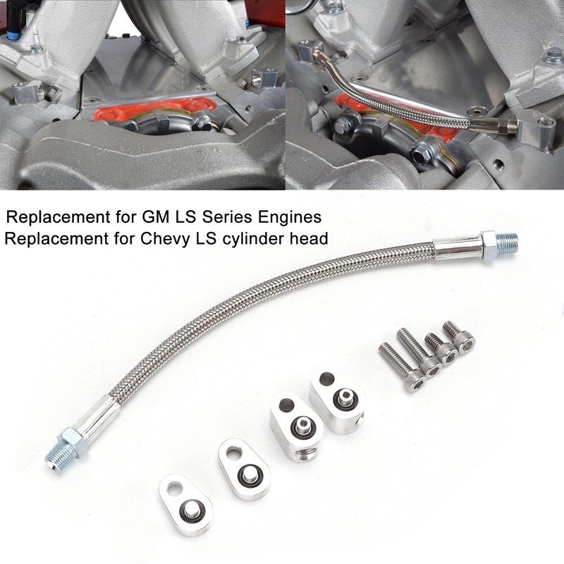 Cylinder Head Coolant Steam Port Crossover Hose Kit Replacement for
