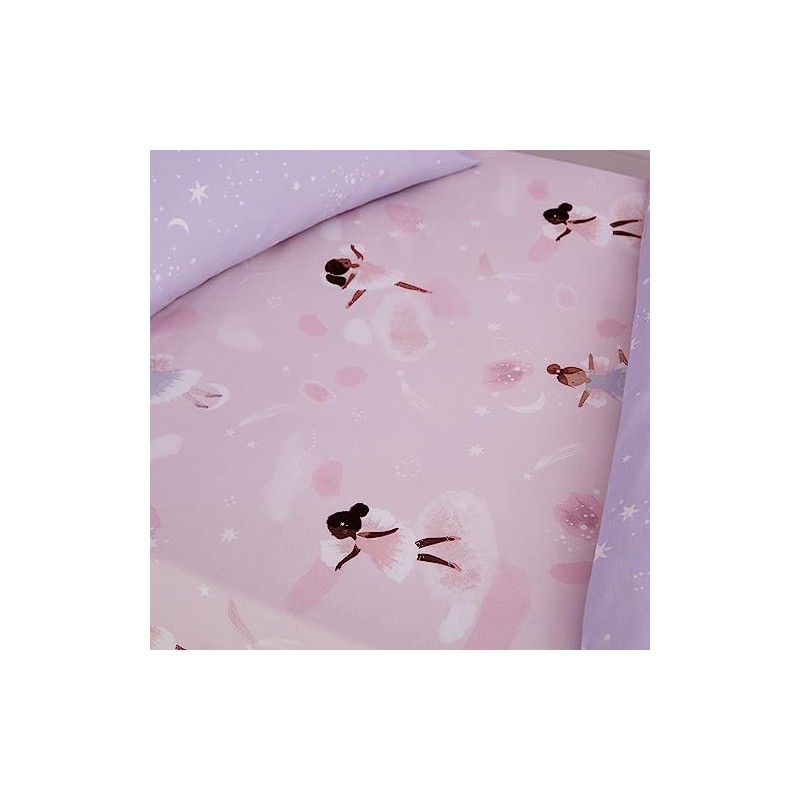 Catherine Lansfield Dancing Fairies Junior Fitted Sheet Pink