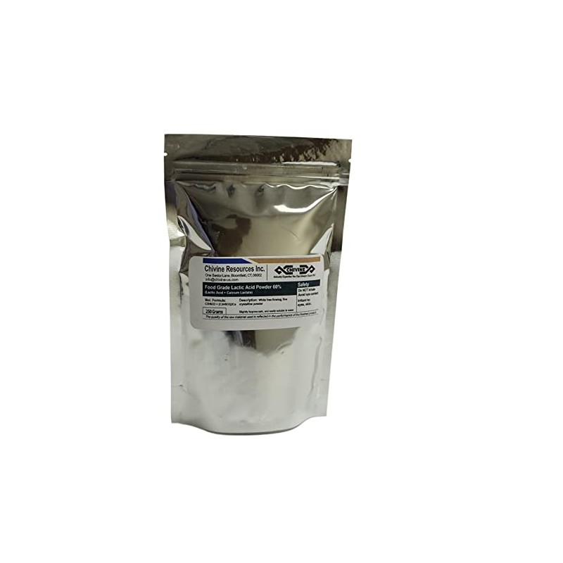 Polvo de ácido láctico (grado alimenticio) 60%