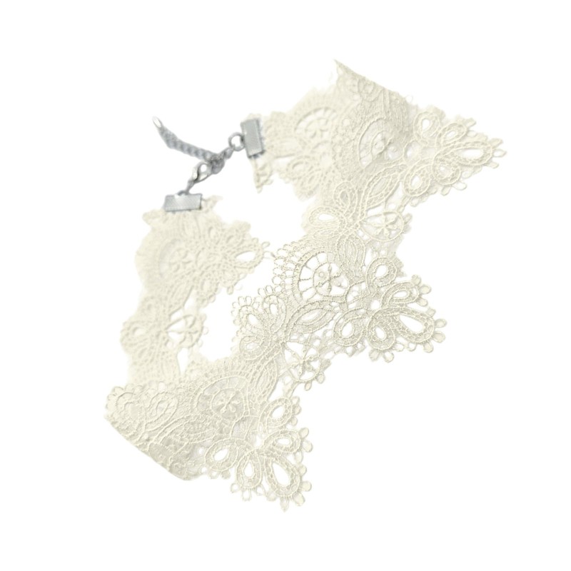 Vintage Lace Choker Necklace Stylish Pendant Adjustable Length Elegant Collar