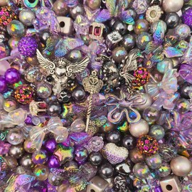 Acrylic Beads Mix(16mm)-Beading making-Bead Assortmens-DIY:_Purple Gothic_650ml