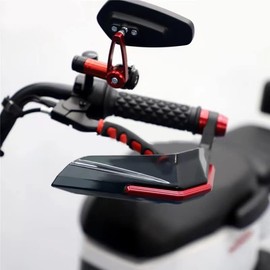 Motorcycle Handguards, High Strength Aluminum Alloy Universal Handlebar Wind Deflector for Motorbike Dirt Pit Bike (Red)