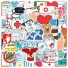 50Pcs Cartoon Nurse Doctor Stickers for Girls Boys Children Teens,Modern