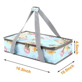 QEES Casserole Carrier For Hot or Cold Food,Casserole Carrier,Pie Carrier,Casserole Dish With Lid and Carrying Case,Insulated Casserole Food Carrier For Travel Party Picnic,Pioneer Woman Dish Carrier