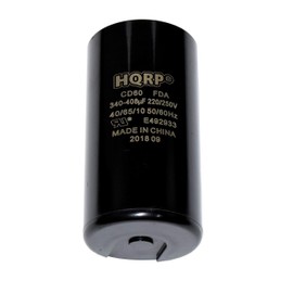 HQRP 340-408uF 220-250V Start Capacitor Compatible with AC Electric Motor Start HVAC Blower Compressor Pump 340-408MFD CD60
