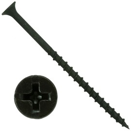 TERF® Drywall Coarse Thread Sharp Point Screws 4.8 X 150mm Phillips Drive Flat Countersunk Black Phosphate Finished For Drywall Plasterboard Wood Timber Multi Purpose Use - Pack of 20