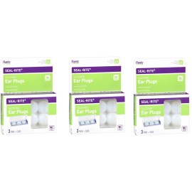 Ear Plug Seal Rite Silicon Clear 3 Pair (3 Pack)