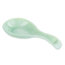Tablecraft Glass Spoon Rest, 8 x 3.5 x 1.25, Green