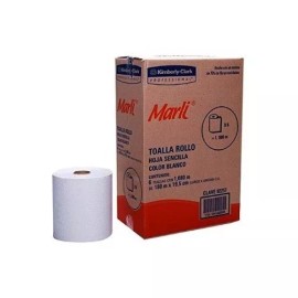 Kimberly-Clark Toalla En Rollo Marli 92257 12 Rollos 180 Mts Hoja Sencilla