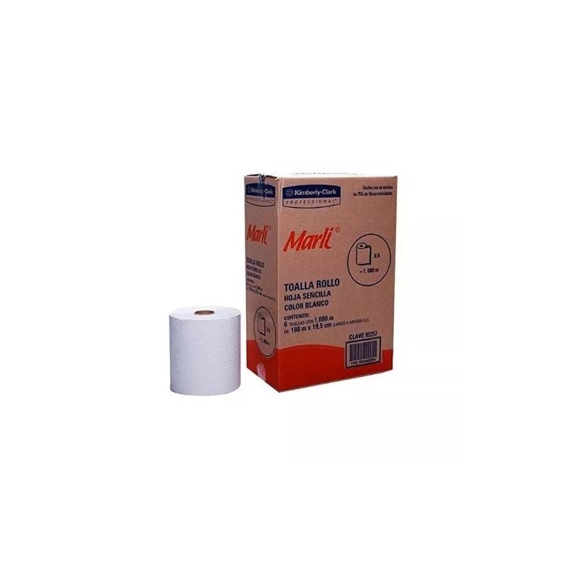 Kimberly-Clark Toalla En Rollo Marli 92257 12 Rollos 180 Mts