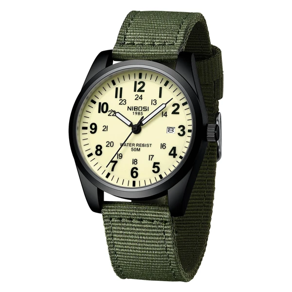 NIBOSI Uhren Herren Uhr Armbanduhr Militär Uhr Analog Quarz Business