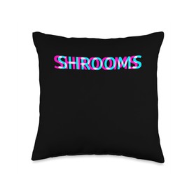 Shrooms Psychedelic Magic Mushrooms Psilocybin Grow Throw Pillow