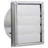 Spares2go Stainless Steel Square External Extractor Wall Vent Outlet with