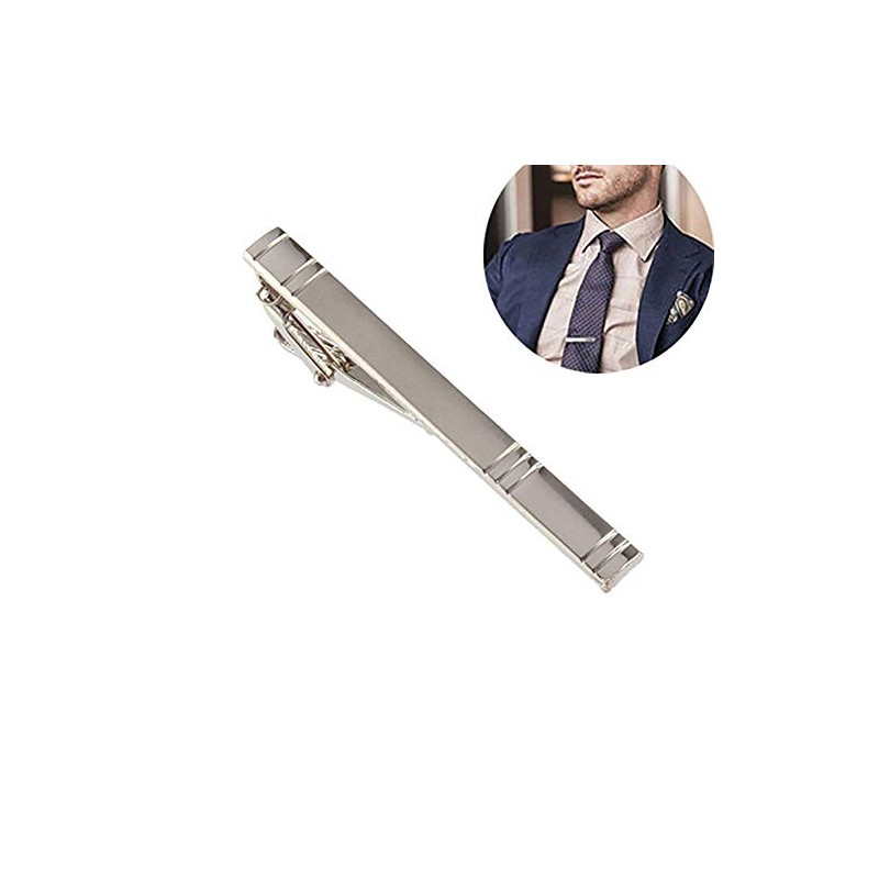 Formal Men's Fashion Alloy Metal Silver Simple Necktie Tie Pin