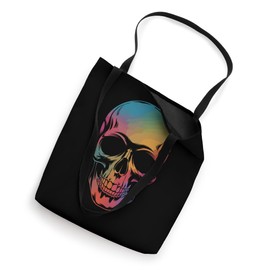 Colorful Melting Skull Psychedelic Art Design Tote Bag