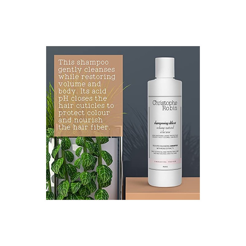 Christophe Robin Delicate Volumising Shampoo with Rose Extracts 250ml