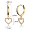 14k Gold Plated Brass Pink Heart Plain Huggy Baby Girls