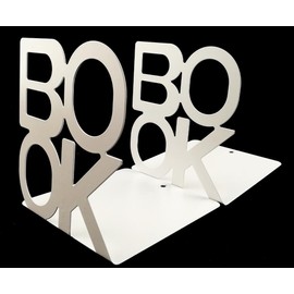 Winterworm Cute Fashion Book Style Nonskid Bookends Art Bookend Home Office Kitchen Book Shelf (White)