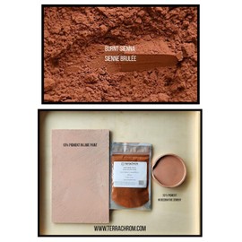 terrachrom Natural Mineral Earth Pigments, for artistic and decorative paints, cement, resin, varnish, mortar - Dye in powder form | Eco-Friendly & Sustainably Sourced (150ml) (Burnt Sienna)
