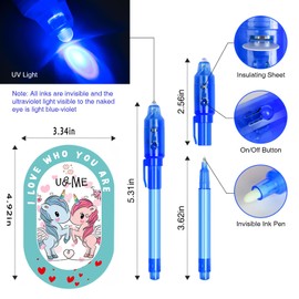Invisible Ink Pens for Kids,28 Pack Spy Pens with Cards,Magic Pen with UV Light for Secret Message,Easter Party Gifts for Kids Students Classroom Class Gifts Exchange