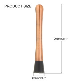 uxcell 8 Inch Stainless Steel Muddler for Cocktail Bar Drink Muddler Bar Tool for Mixing Fruit Drinks Cocktails Rose Gold