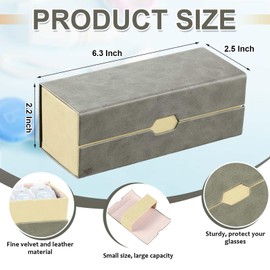 Flutesan Daily Contact Lens Case and glasses Organizer 2 in 1 Double Sided Portable Contact Lens Travel Case for Travel Outdoor Daily Use, Storage up to 30 Lense(Gray)