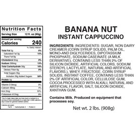 Cappuccino Supreme 2 lb bag Banana Nut Cappuccino Mix