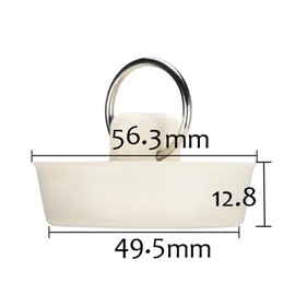 Leliafleury 6Pcs White Drain Stoppers Rubber Sink Plug Replacement Bath Plugs with Hanging Ring for Bathtub Bathroom Kitchen, 2 Inch