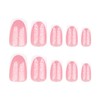 RUOKEXIN Medium Square Press on Nails White French Tip Fake