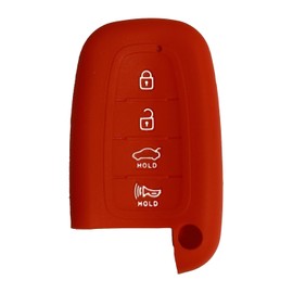 Key Fob Cover for Sonata Elantra: 4 Buttons Silicone Remote Case Protector Fit for Hyundai Genesis Elantra ElantraGT Sonata Santa Fe Sonata Hybrid 2011 to 2015 954403Q000 SY5HMFNAO4 819962M020 Red