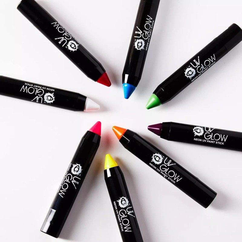 Uv Glow 8 Plumones Para Cuerpo Body Paint Stick Uv