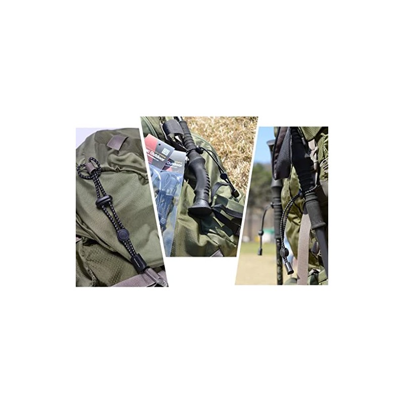 Marsrut 4pcs Backpack Hiking Stick Holder, Walking Pole Fixing Buckle