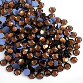 Beadsland Rhinestones termoadhesivas, 1440 unidades de diamantes de imitación de cristal con parte posterior plana para manualidades, ropa, bricolaje,