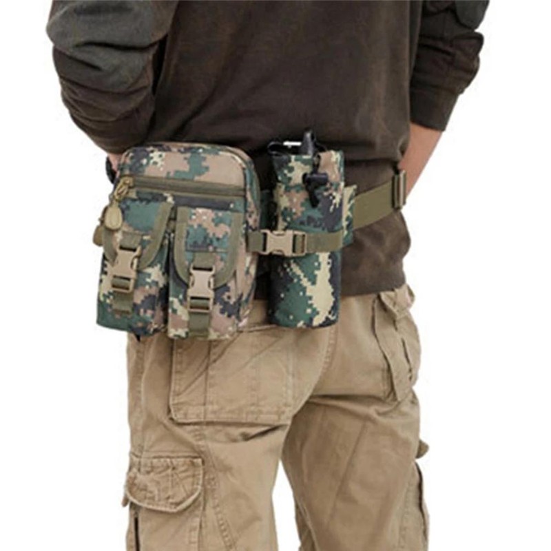 Waist Pack Pouch with Water Bottle Pocket Holder Waterproof Fanny