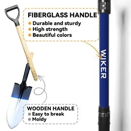 WIKER Spade Shovel,Sharp Shooter Shovel,Shovels for Digging,Planting,Trenching,Gardening,Drain Spade with Fiberglass Handle Heavy Duty,Blue,45 inches