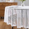Warm Home Designs 90 Inch Round Tablecloth. White Lace Tablecloth