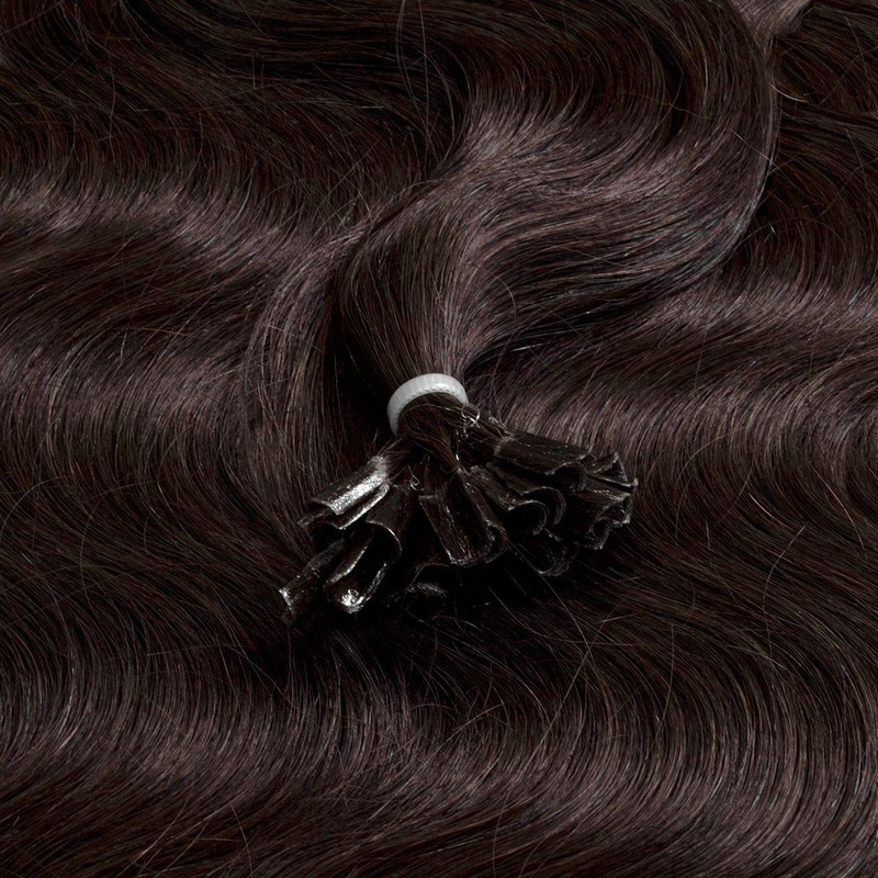 hair2heart Premium Extensions Real Hair Bondings Wavy - 50 Strands