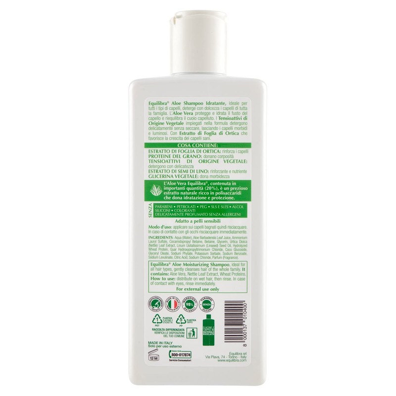 Equilibra Aloe Shampoo Moisturising 250 ml