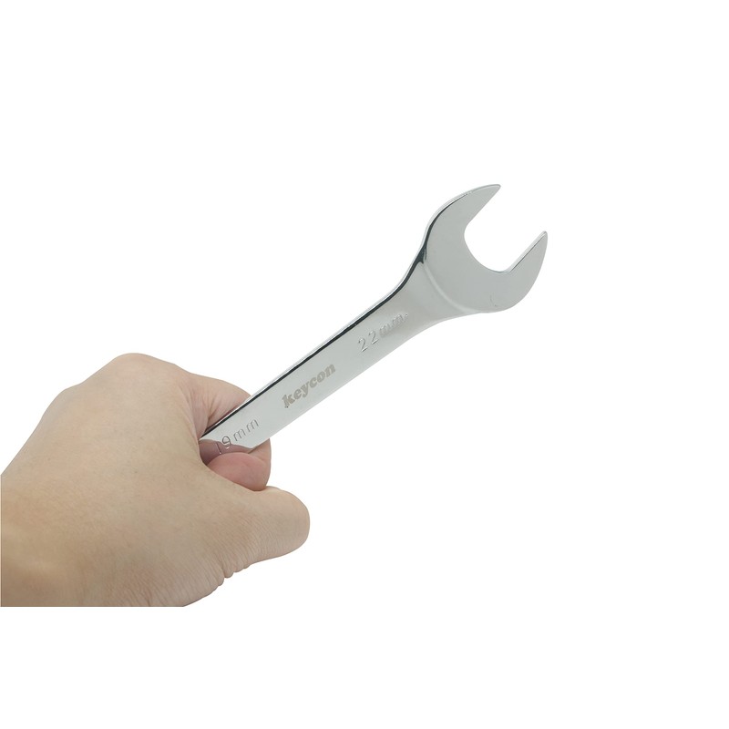 ExcInter Open Ended Spanner,19x22mm Double End Silver Wrench 3mm Ultra