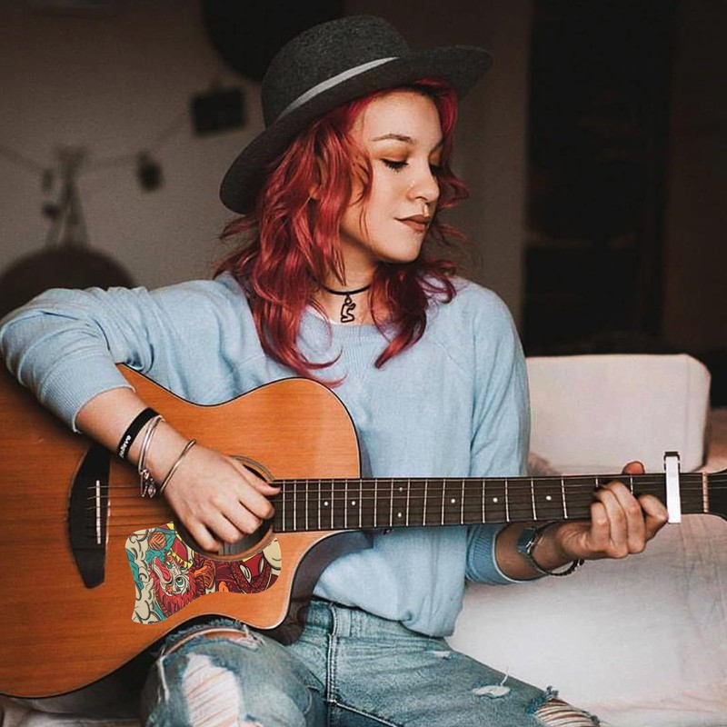 Honbay 4PCS Self Adhesive Anti-Scratch Hummingbird and Water Shaped Acoustic